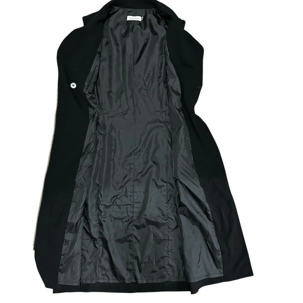 Calvin Klein Black Midi Dress with Gold Zippers - Picture 5 of 7